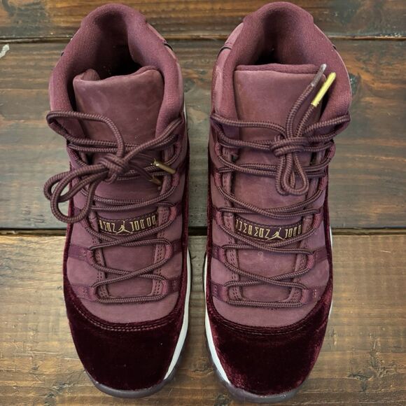Air Jordan 11 Retro GG Heiress Velvet Maroon Shoes - Picture 8 of 11